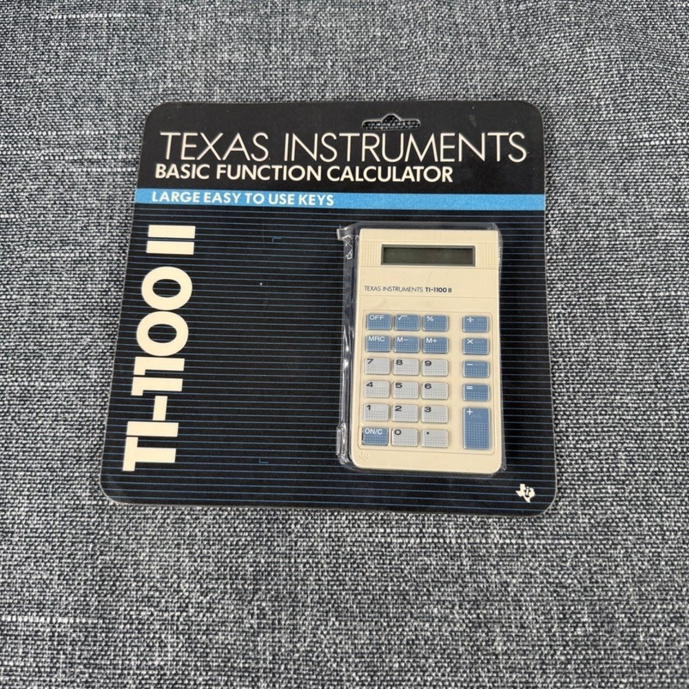 Vintage Texas Instruments TI 1100 II Calculator Sealed 1984 New Old Stock VTG